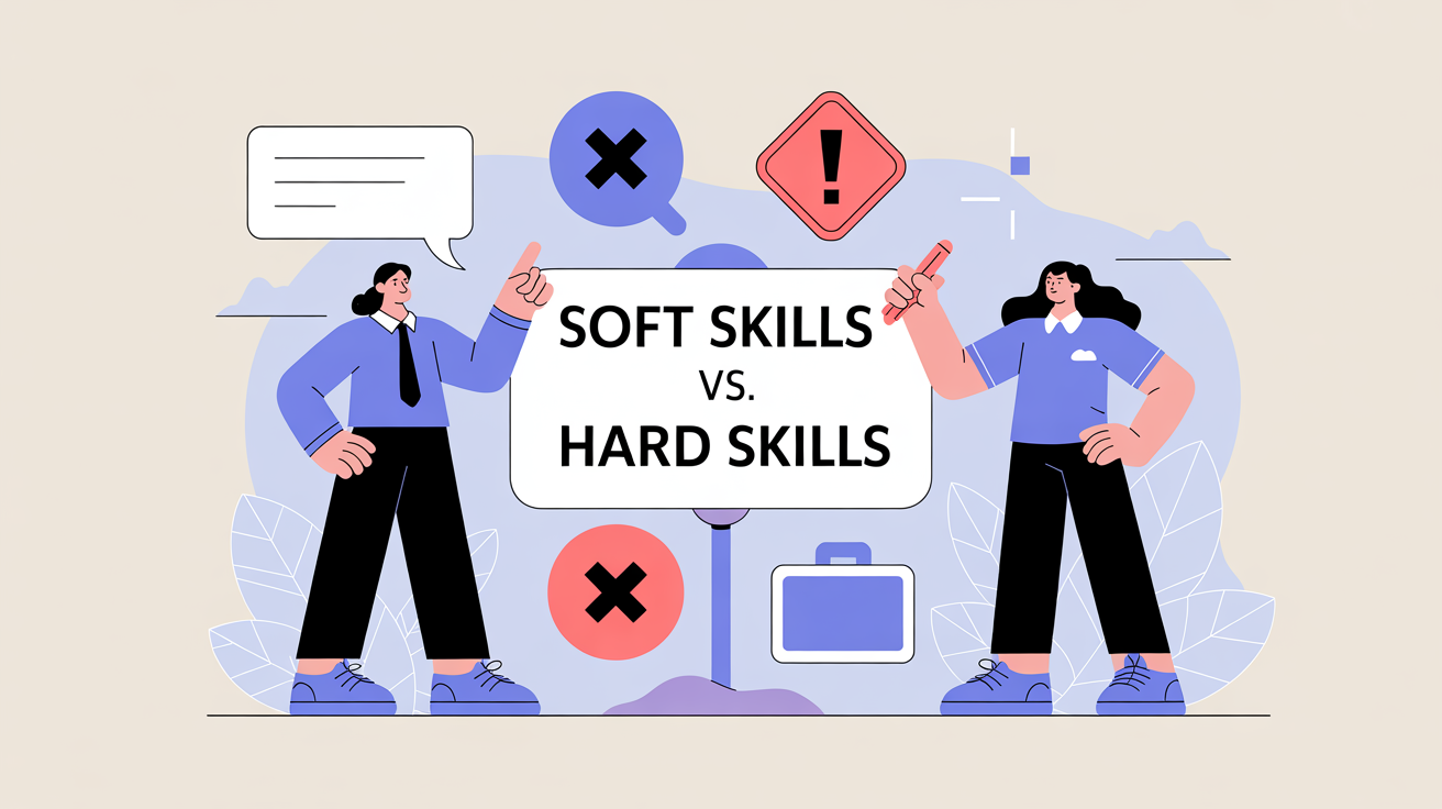 Beitragsbild zum Thema Soft Skills vs. Hard Skills: Begriffserklärungen und Tipps