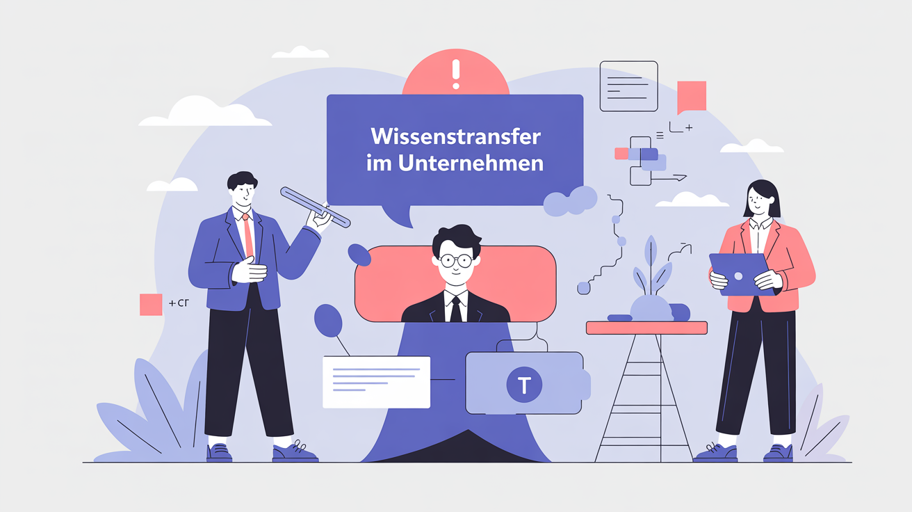 Beitragsbild zum Thema Wissenstransfer im Unternehmen: Chancen und Strategien